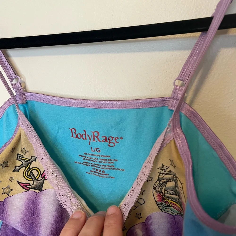 Whimsy Mermaid Shell Print Cami Tank Top - Picture 5 of 5